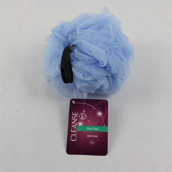 Cleanse Blue Mesh Shower Bath Pouf New Tags