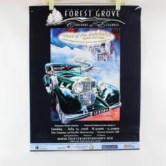 2016 Forest Grove Concours d’Elegance Oregon Classic Car Show Poster 17X25