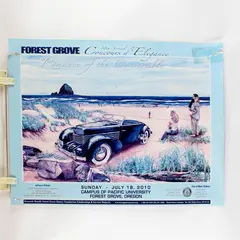 2010 Forest Grove Concours d’Elegance Oregon Classic Car Show Poster 19X25