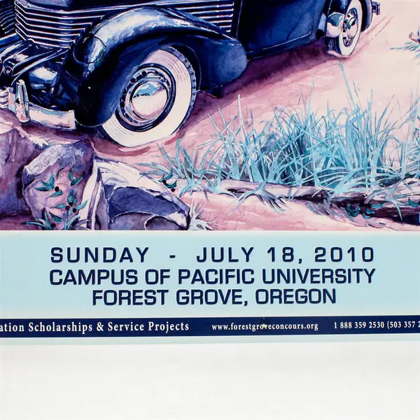2010 Forest Grove Concours d’Elegance Oregon Classic Car Show Poster 19X25