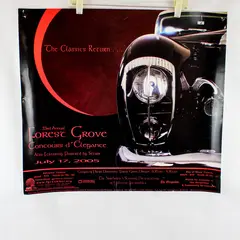 2005 Forest Grove Concours d’Elegance Oregon Classic Car Show Poster 22X24.5