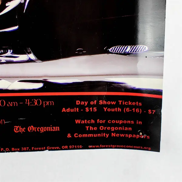 2005 Forest Grove Concours d’Elegance Oregon Classic Car Show Poster 22X24.5