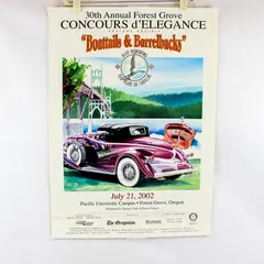 2002 Forest Grove Concours d’Elegance Oregon Classic Car Show Poster 18.5X26 