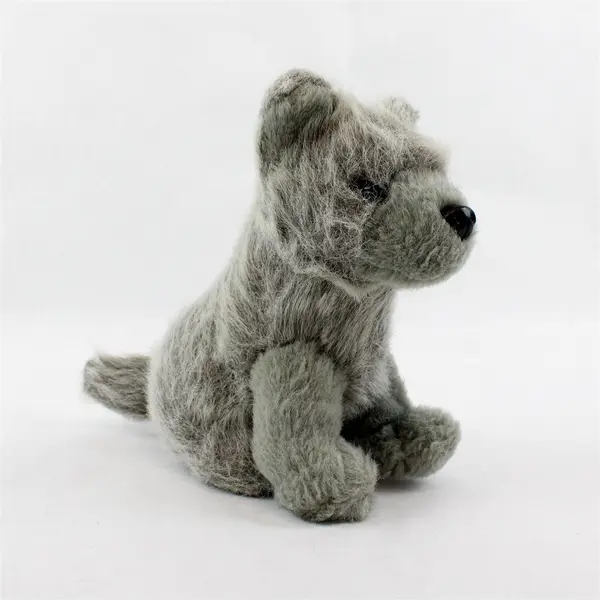 Vintage 1987 Squeezem's Gray Wolf Plush Toy - NO SOUND