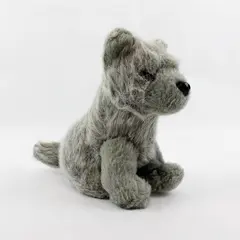 Vintage 1987 Squeezem's Gray Wolf Plush Toy - NO SOUND