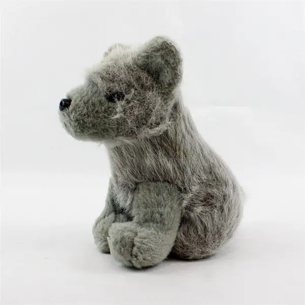 Vintage 1987 Squeezem's Gray Wolf Plush Toy - NO SOUND