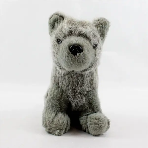 Vintage 1987 Squeezem's Gray Wolf Plush Toy - NO SOUND
