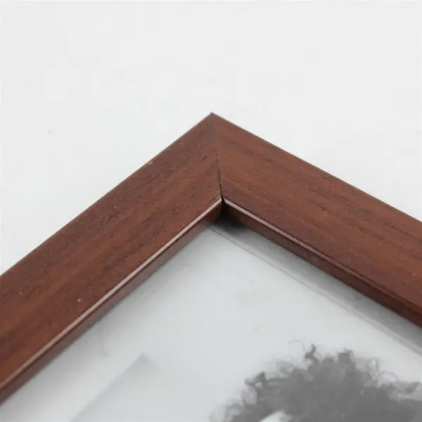 Lot of 2 Room Essentials Red-Brown Faux Wood Tabletop Picture Frames 4"x6"
