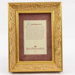 Philip Whitney Renaissance Ornate Gold Tabletop Picture Frame 5"x7"