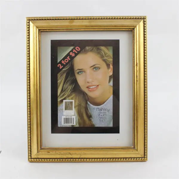 BP Industries Ashley Collection Gold Finish 8x10 Tabletop Frame 91145-80