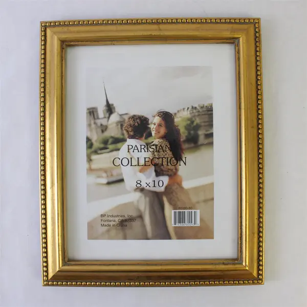 BP Industries Parisian Collection Gold Finish Tabletop Picture Frame 8"x10"