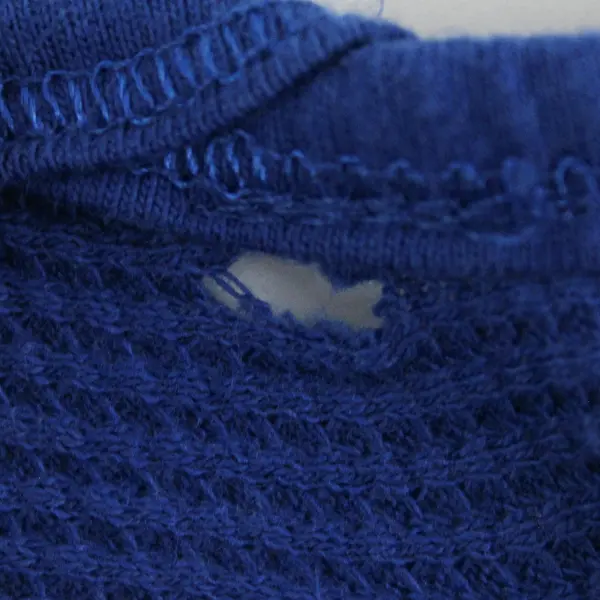 Gerber Solid Blue Cotton Receiving Swaddle Blanket FLAWED