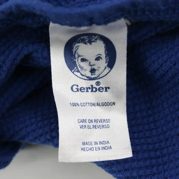 Gerber Solid Blue Cotton Receiving Swaddle Blanket FLAWED