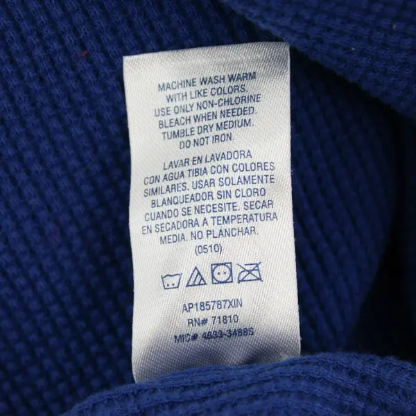 Gerber Solid Blue Cotton Receiving Swaddle Blanket FLAWED