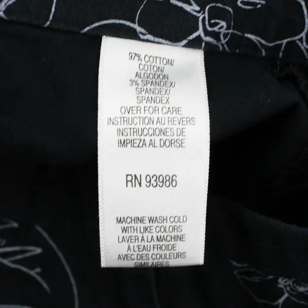 Petite Sophisticate Stretch Floral Print Dark Navy Capri Pants Women's Size 4