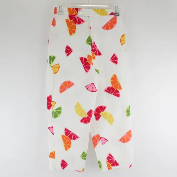 Briggs Multicolor Citrus Fruit Slice Pattern Capri Pants Women's Size 6