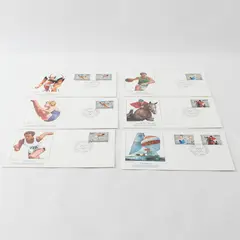 Lot Of 6 Yugoslavia FDC 1984 Los Angeles Olympics Fleetwood First Day Covers