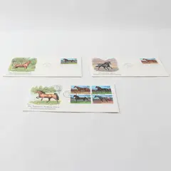 Set of 3 1985 Horse FDC Fleetwood Cachet Scott #2155-2158