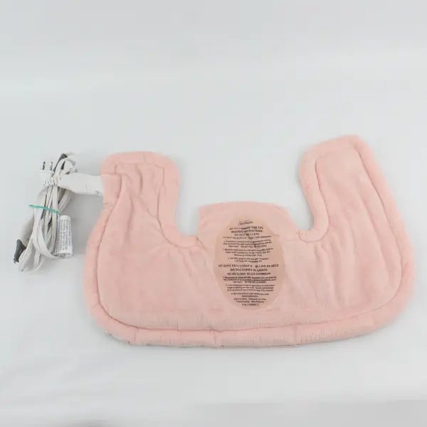 Sunbeam Renue Neck and Shoulder Heat Wrap Pink Stripes - Tested, Works
