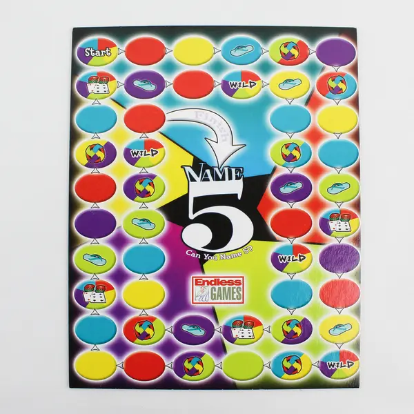 NAME 5 Can You Name 5? Board Game 2010, Complete 