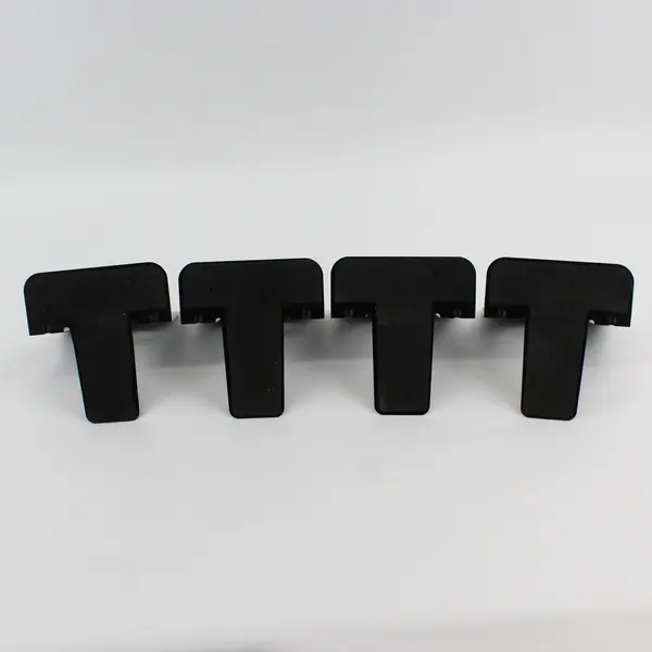 Set of 4 Slip Resistant Black Metal Bookends Office Organization