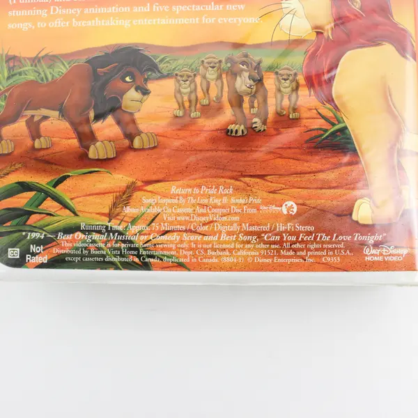 Disney The Lion King II Simba's Pride VHS 1998 #8804