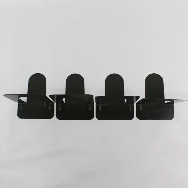 Set of 4 Black Metal Bookends 5-1/4in Office Home Organization