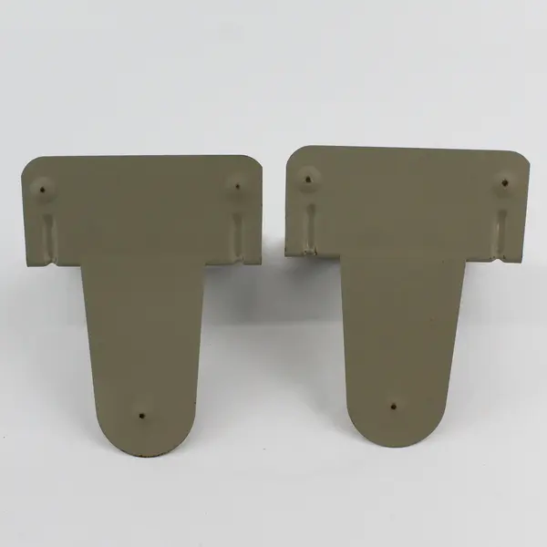Set of 2 Vintage Syndicate MFG. Co. Beige Metal Bookends 5" Office Organization