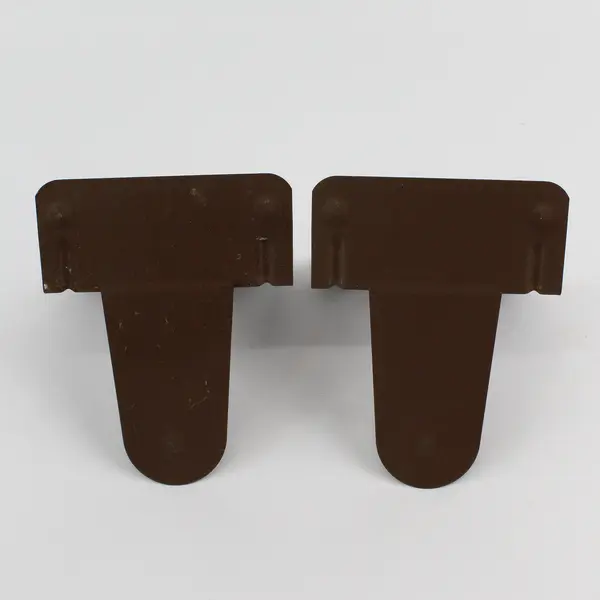 Set of 2 Vintage Syndicate MFG. Co. Brown Woodgrain Metal Bookends 5"