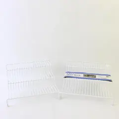 Nexgen 3 Tier White Wire Spice Storage Racks Set of 2