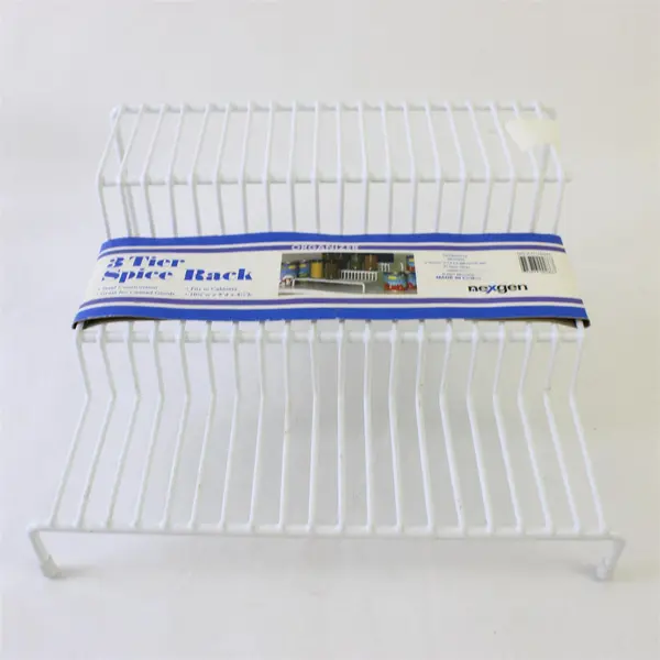 Nexgen 3 Tier White Wire Spice Storage Racks Set of 2