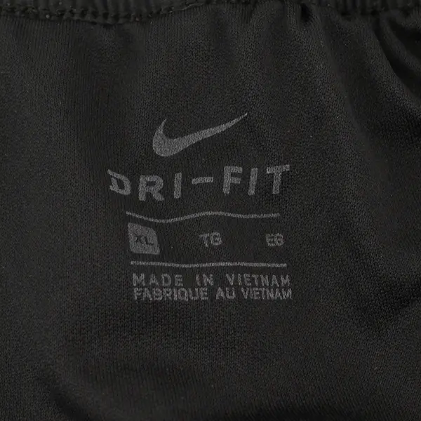 Nike Dri-FIT Women's Black Running Shorts White Trim Striped XL