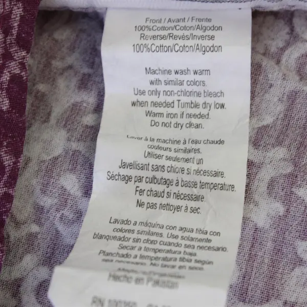 Anthology Purple Floral Pillowcase 25x21 100% Cotton