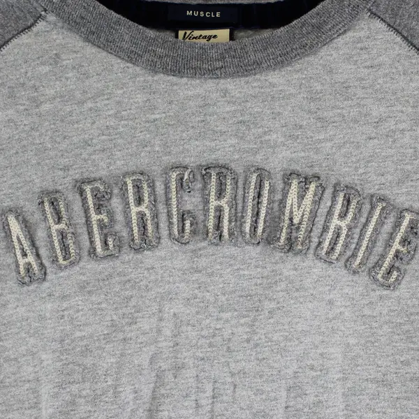 Abercrombie & Fitch Vintage Tee Muscle Short-Sleeved Gray Men's XXL