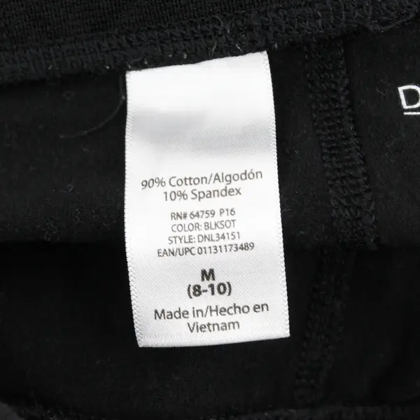 Danskin Now Solid Black Semi-Fitted Activewear Pants Women's Medium 8-10