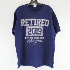 Port & Company Retired 2019 Funny Blue T-Shirt Men's XL
