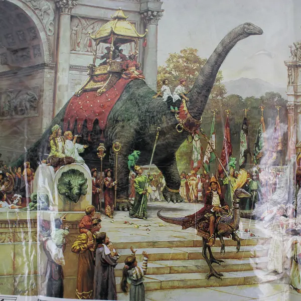 Greenwich Workshop James Gurney Dinosaur Parade Dinotopia Book Jacket 14x24