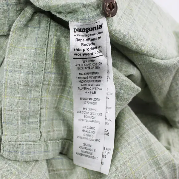 Patagonia Sage Green Short-Sleeved Button-Up Men's Medium