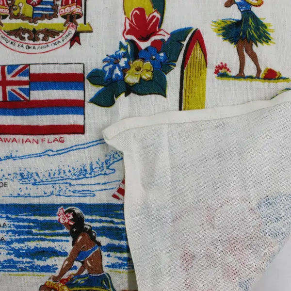 Hawaii 50th State Multicolor Souvenir Tea Towel