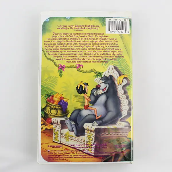 Disney's The Jungle Book VHS Tape 1991, #1122 