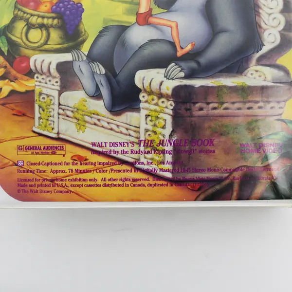 Disney's The Jungle Book VHS Tape 1991, #1122 
