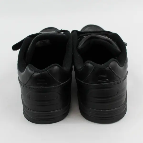 Western Chief Solid Black Color Leather Sneakers Hook & Loop Leather Mens Sz 13