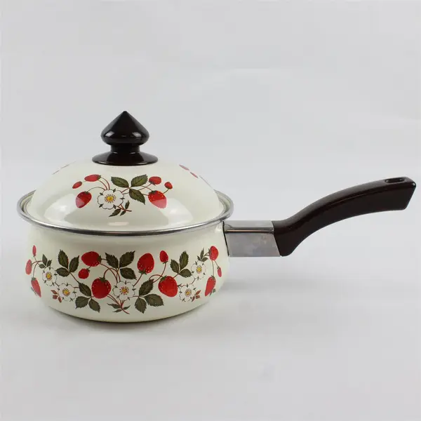 1980s Vintage Sheffield Strawberries N Cream Saucepan