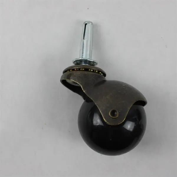 Lot of 5 2in Ball Caster Wheels Bronze Mixed Stem