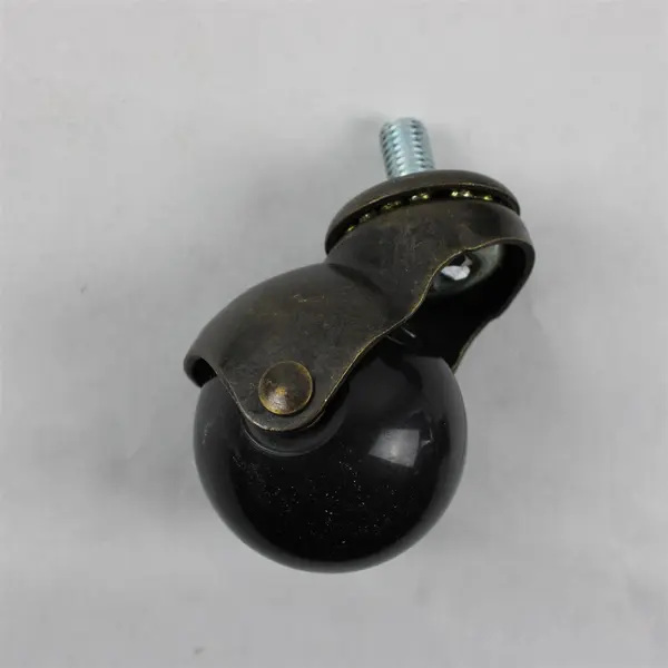 Lot of 5 2in Ball Caster Wheels Bronze Mixed Stem