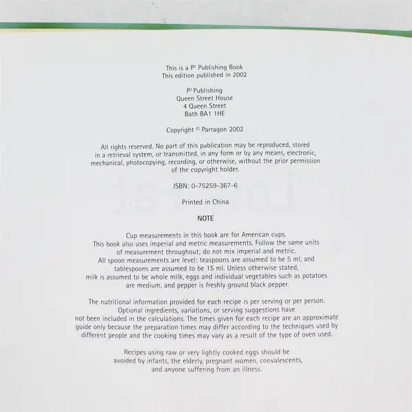 Practical Low Fat Cookbook P3 Publishing 2002 Hardcover