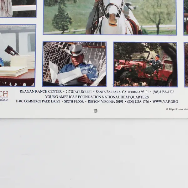 Reagan Ranch 2016 Calendar From Young America's Foundation