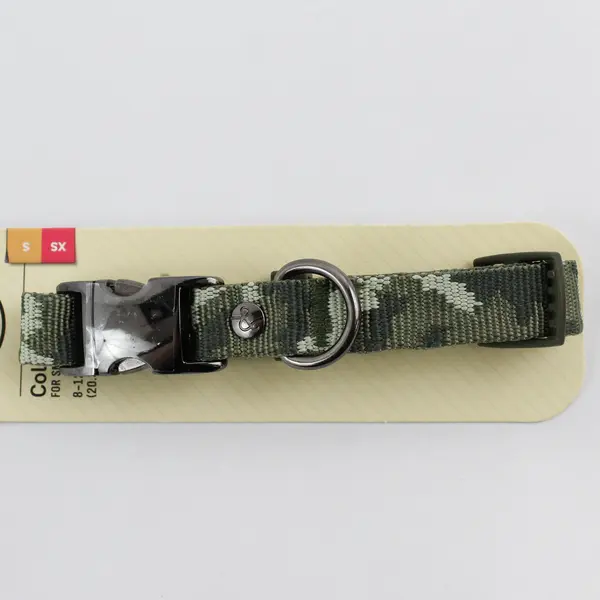 Bond & Co Green Olive Camouflage Adjustable Dog Collar Small/XSmall