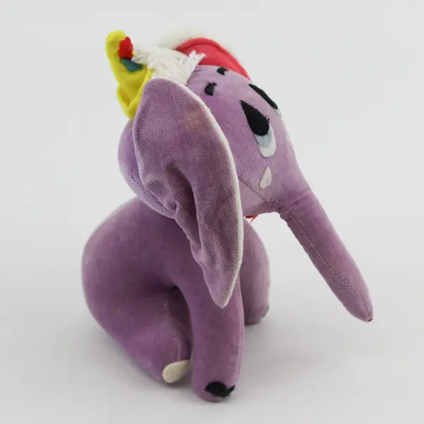 Vintage Dakin Dream Pets Lavender Crying Circus  Elephant Plush Animal Japan 6"
