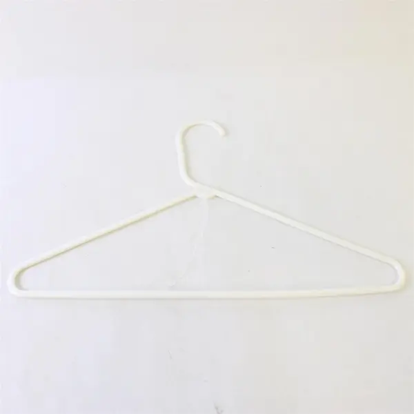 Lot of 10 White Plastic Clothes Hangers Shirts & Pants Closet Organization